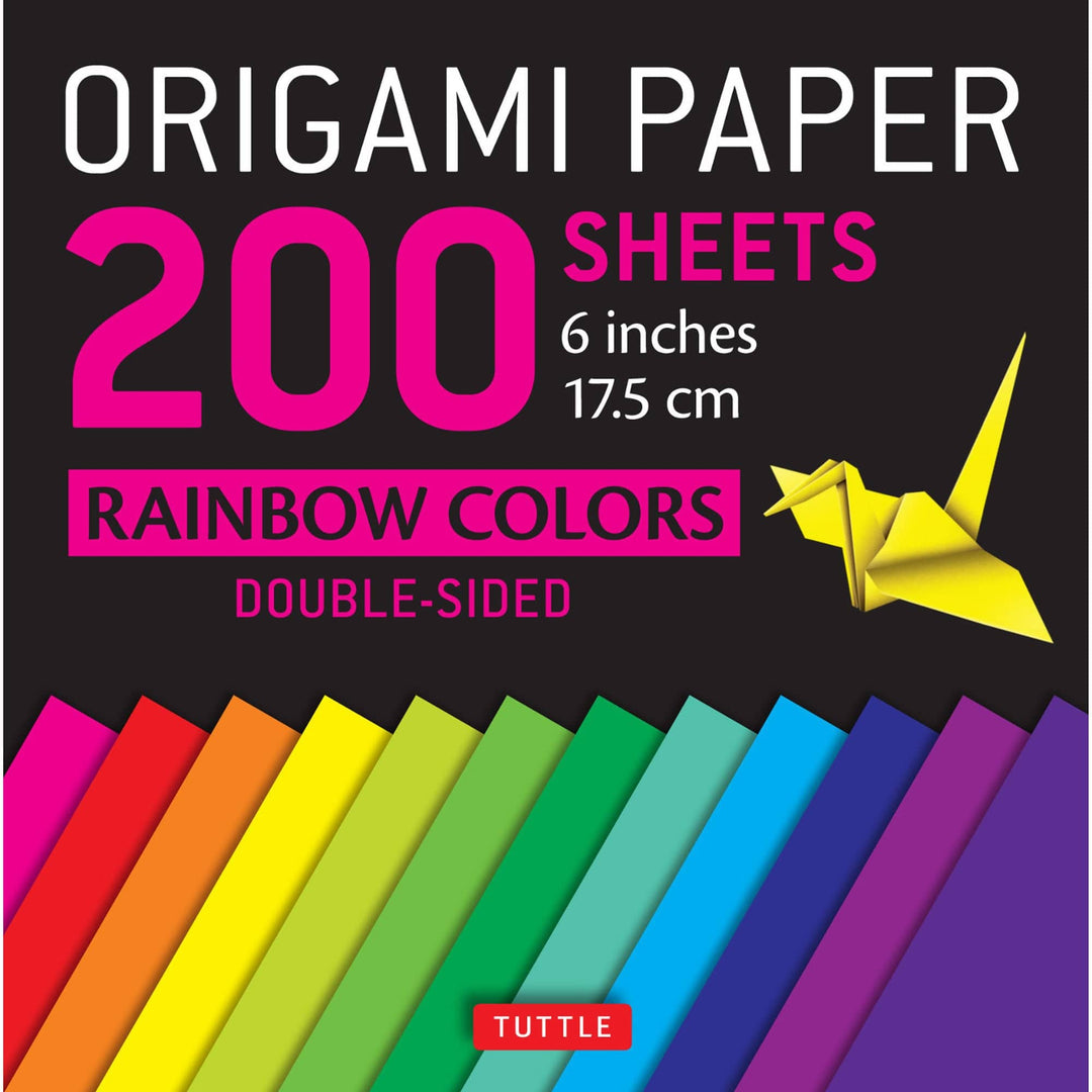 Default Rainbow Color Origami Paper - 6" Square - 200 Sheets