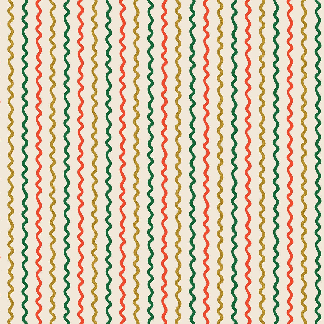 Default Ribbon Stripe in Cream Metallic - Holiday Classics III