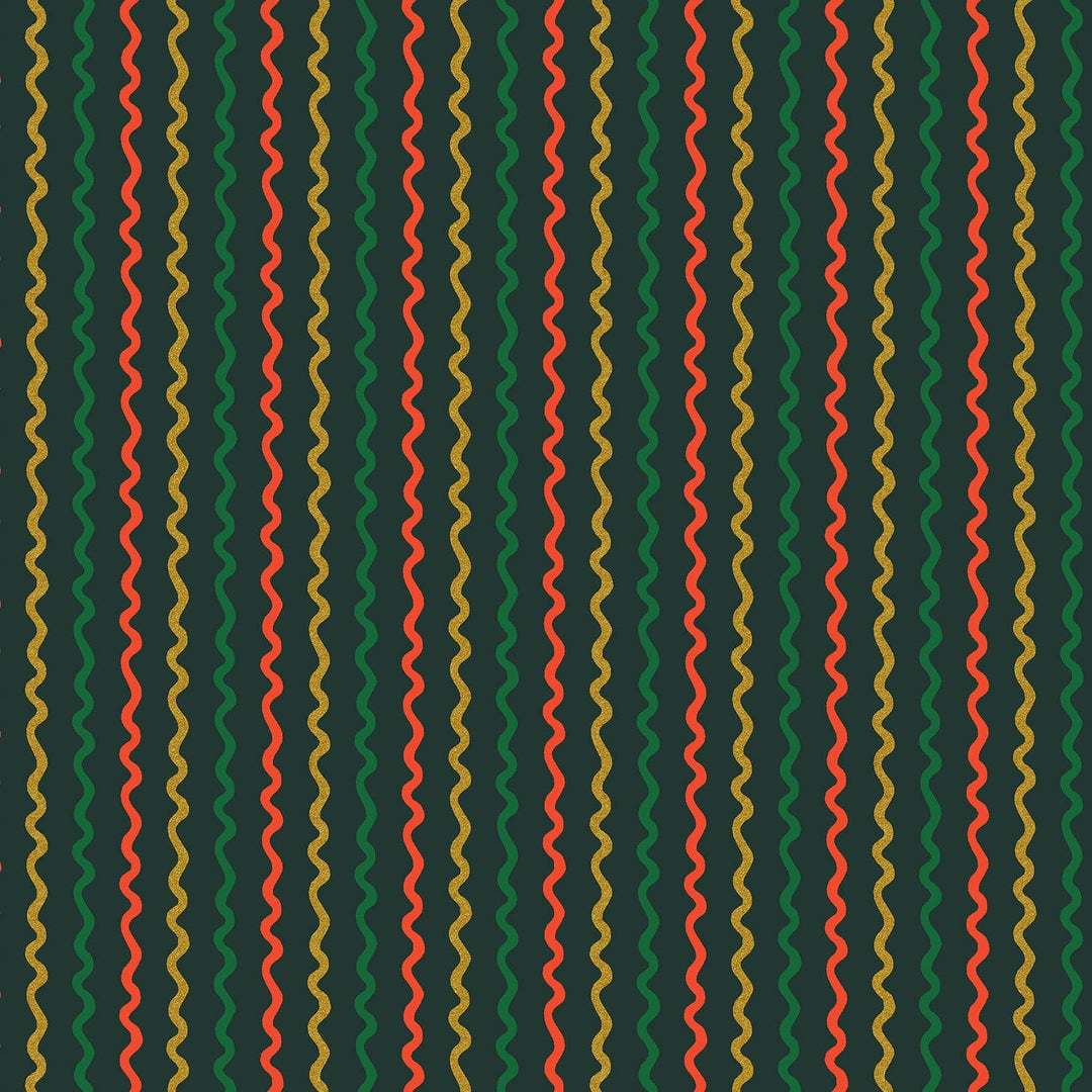 Default Ribbon Stripe in Evergreen Metallic - Holiday Classics III