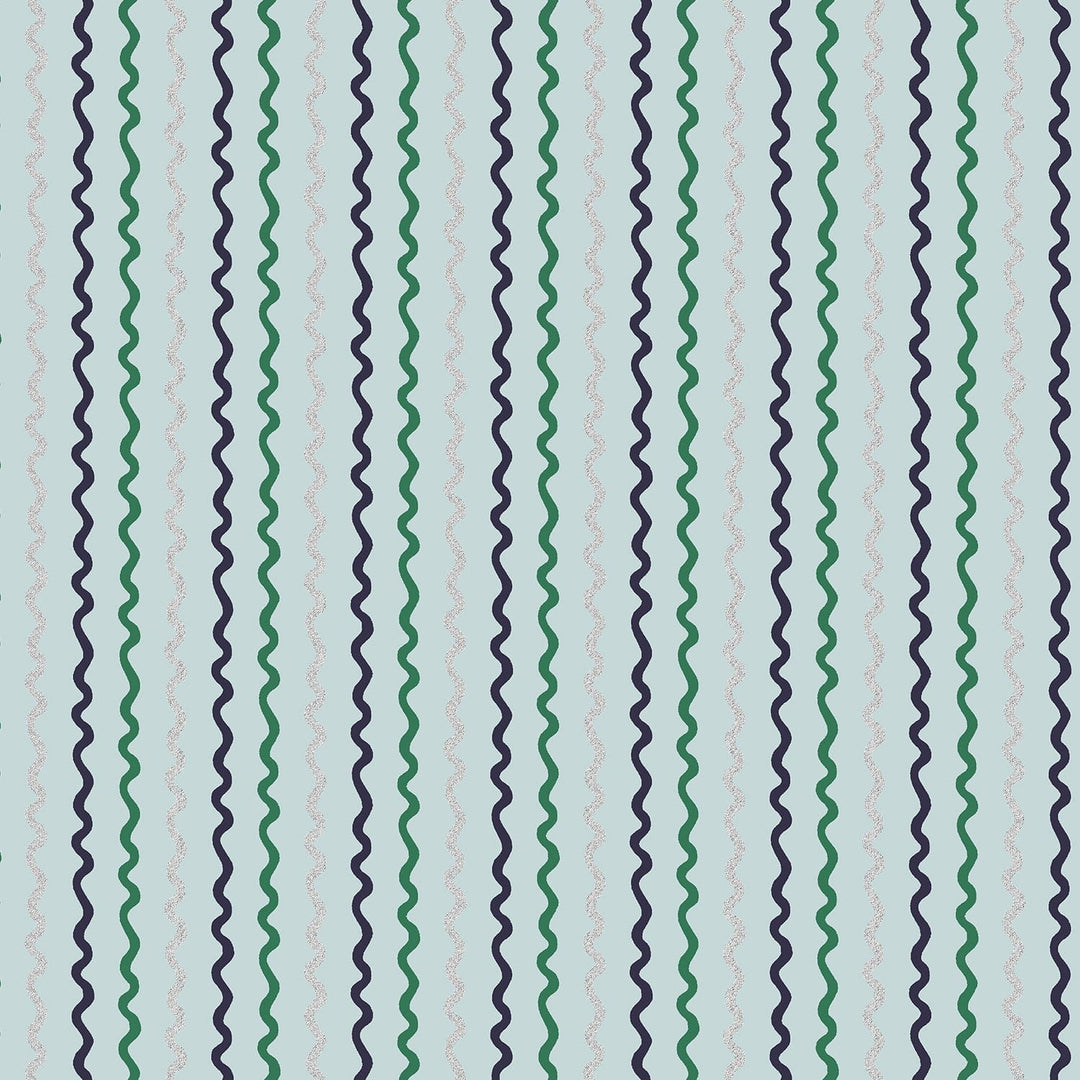 Default Ribbon Stripe in Mint Metallic - Holiday Classics III