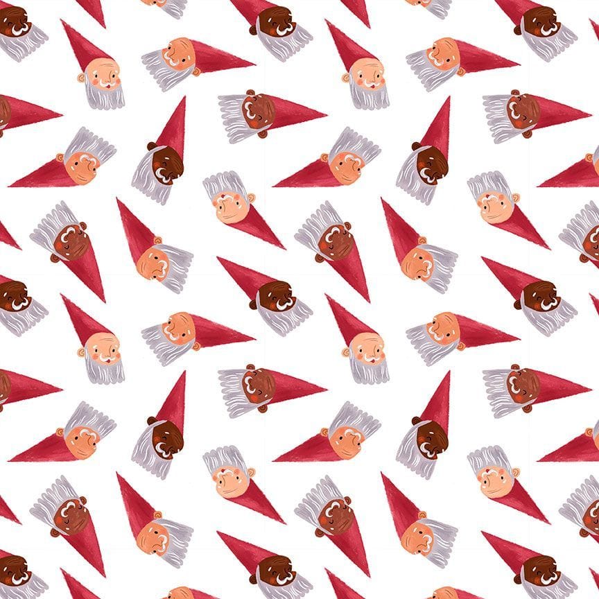 Santa Heads in White - Dear Stella
