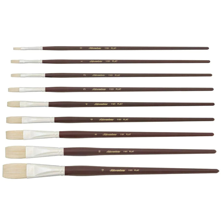 Silverstone® Flat 10 Long Handled Brushes