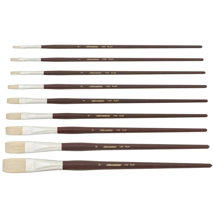 Silverstone® Flat 12 Long Handled Brushes