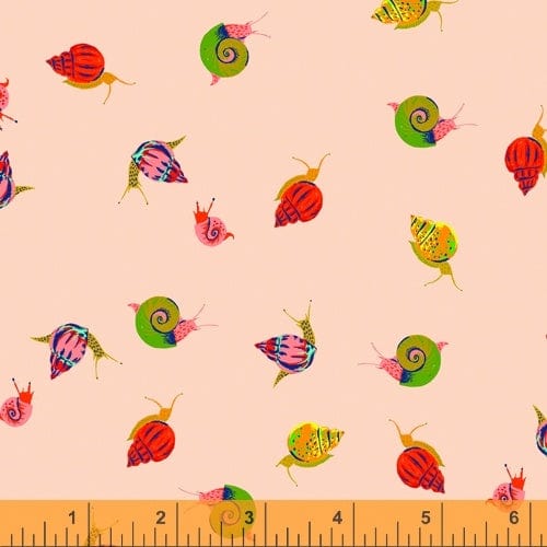 Default Snails on Peach - Heather Ross 20th Anniversary