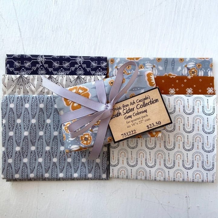 South Sister in Gray Colorway - Ash Cascade - Fat Quarter Bundle