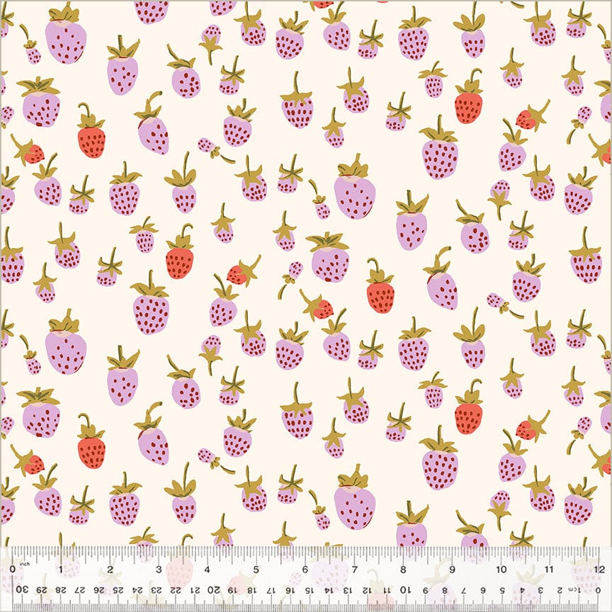 Default Strawberry in Lilac - Briar Rose WIDEBACK - Heather Ross