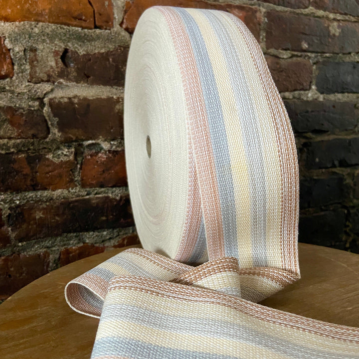 Default Striped Cotton Webbing - Earth Tones - 2.5" Wide