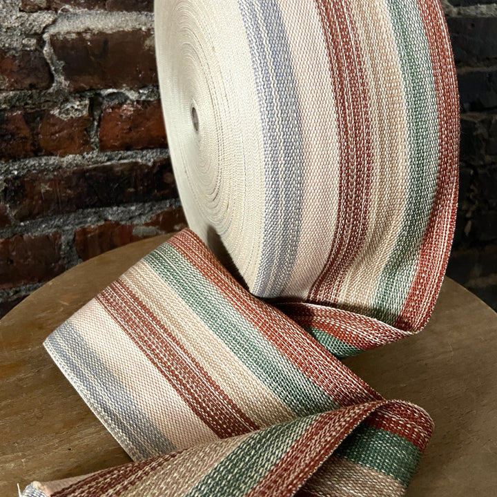 Default Striped Cotton Webbing - Sandstone - 4" Wide