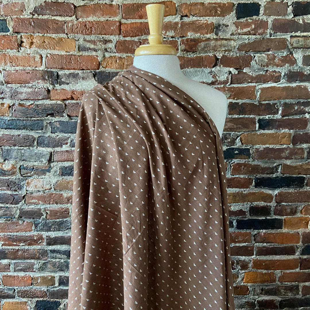 Triangle Weave on Nutmeg - Indian Cotton