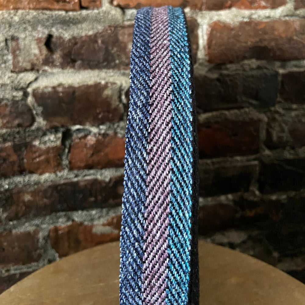 Default Tricolor Heavy Striped Twill Tape - Blue + Purple - 1.25"