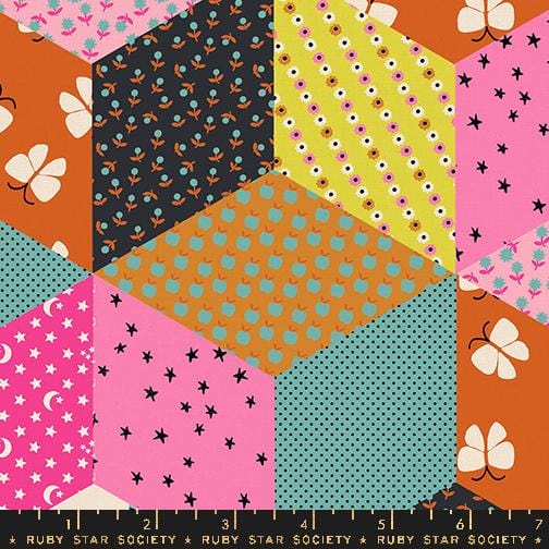 Default Tumbling Blocks CANVAS in Turquoise - Ooh Lucky Lucky - RSS