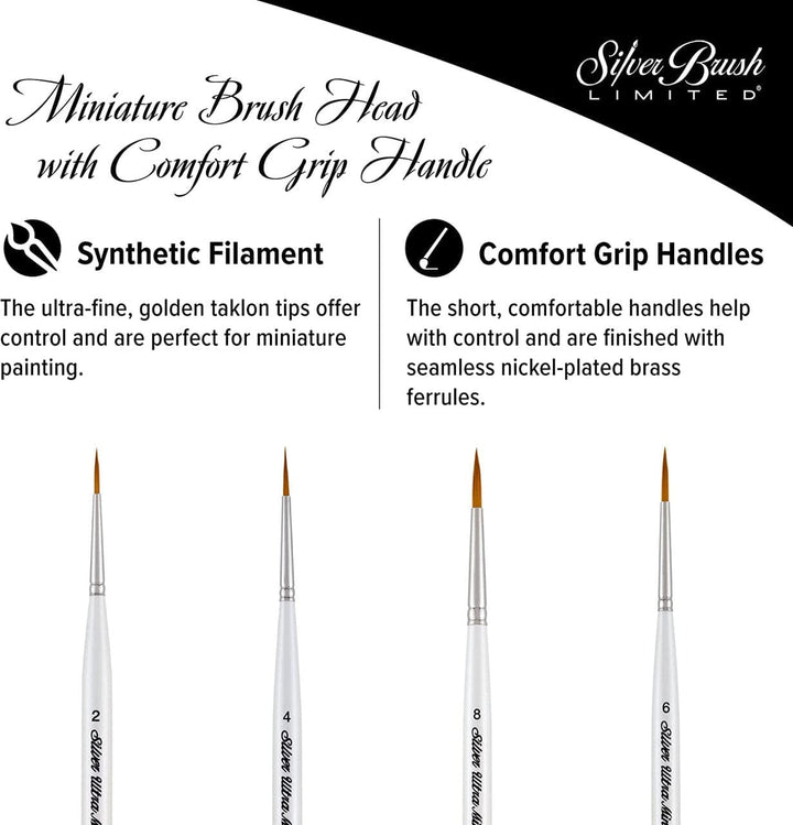 Ultra Mini® Script Liner Short Handled Brushes