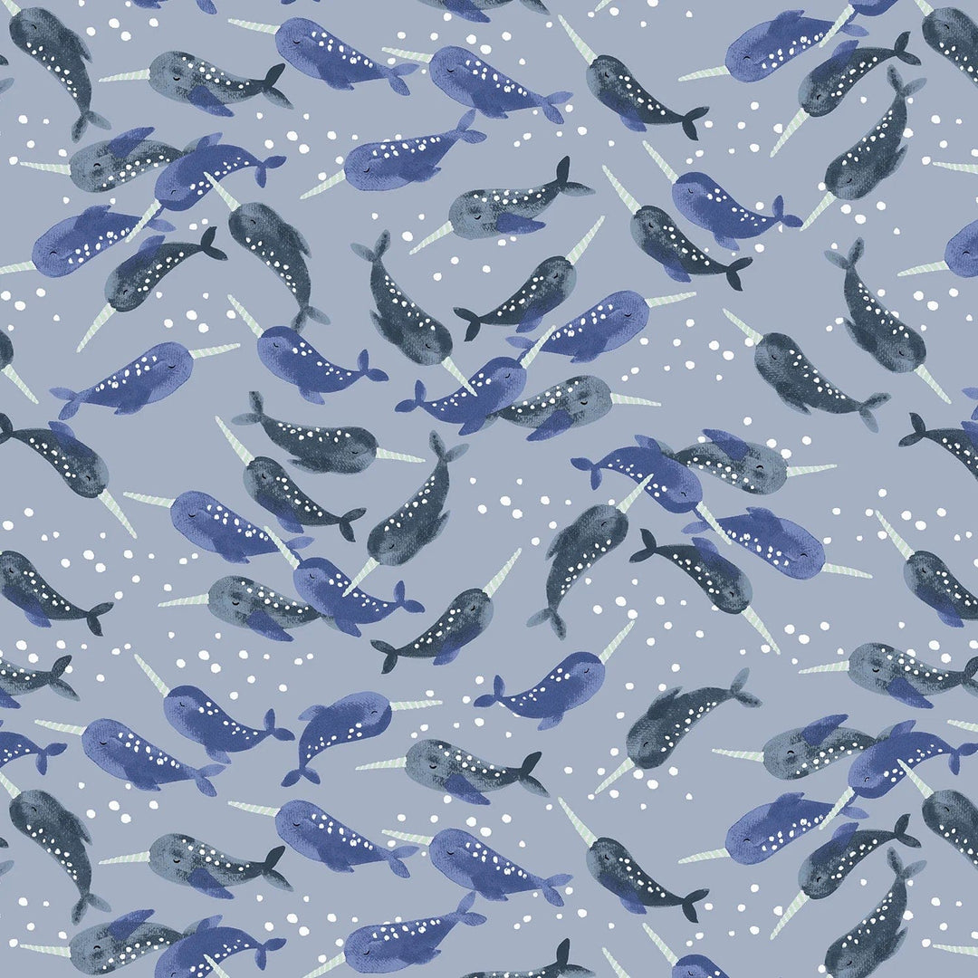 Unicorn of the Sea in Light Teal Pearlescent - Cosmic Sea - Cotton + Steel