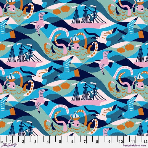 Default Waves in Blue - Rising Tide - Monika Forsberg