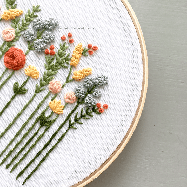 Wildflowers in Indian Summer Embroidery Kit - And Other Adventures