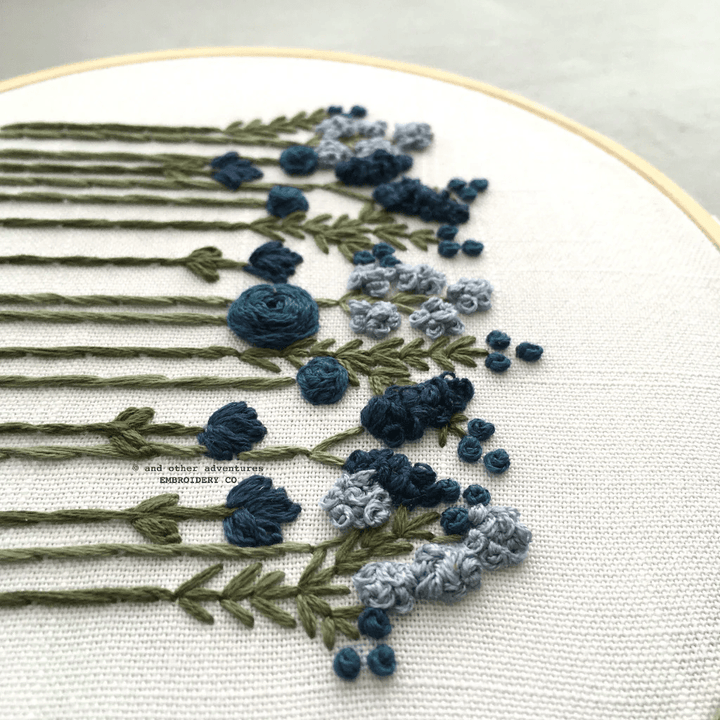 Wildflowers in Midnight Embroidery Kit - And Other Adventures