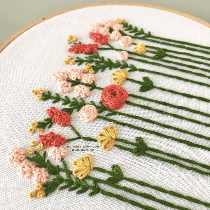 Wildflowers in Summer Fields Embroidery Kit - And Other Adventures