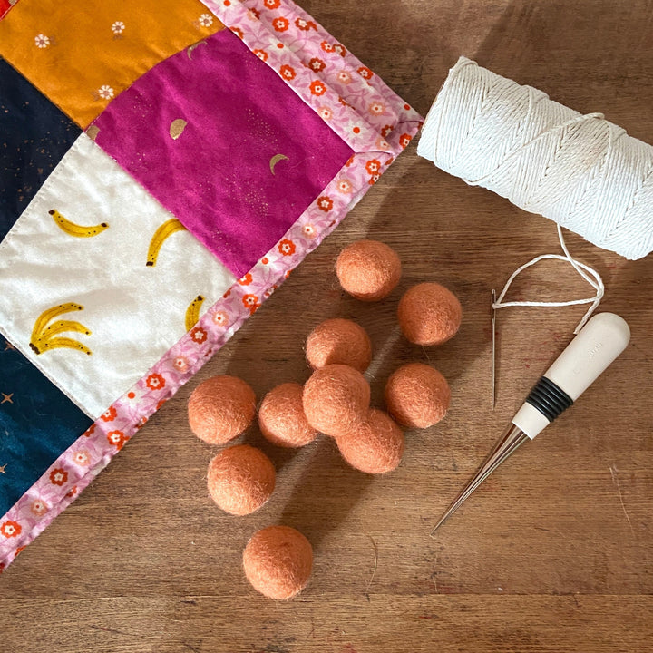 Default Wool Felt Balls - #49 Vintage Rose - Ten 1" Balls, 2.2cm