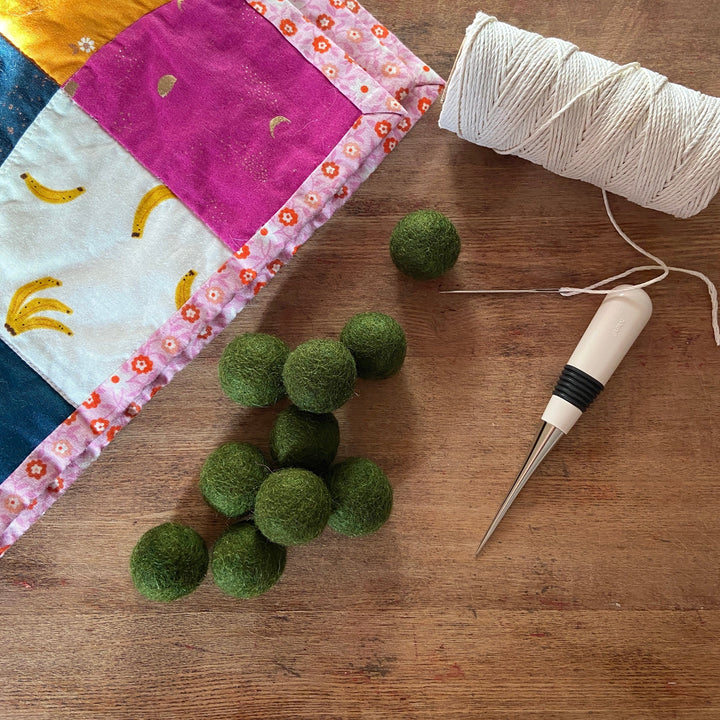 Default Wool Felt Balls - #5 Forest - Ten 1" Balls, 2.2cm