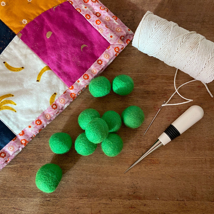 Default Wool Felt Balls - #76 Spring - Ten 1" Balls, 2.2cm