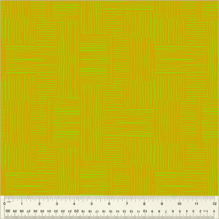 Default Woven in Avocado/Tumeric - Ruby and Bee Blenders - Heather Ross