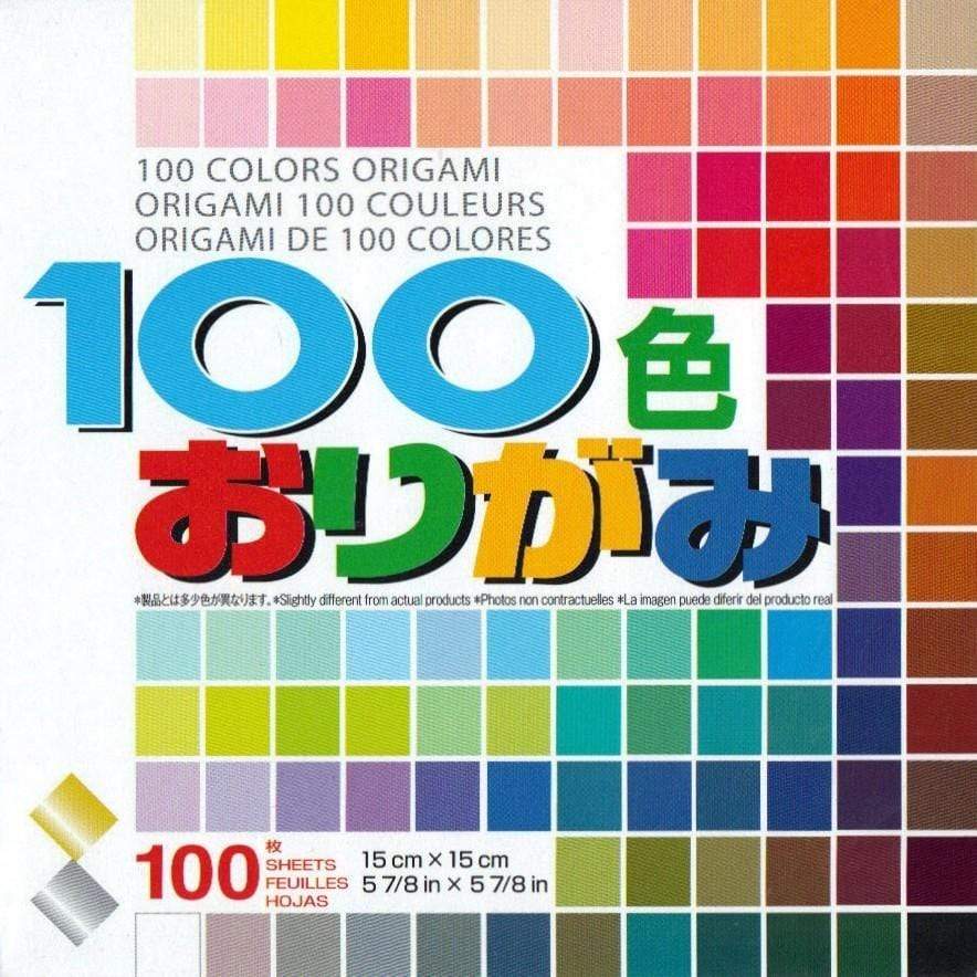 100 Solid Colors of Origami Paper