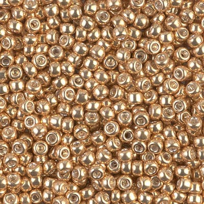 8/0 - Miyuki Glass Seed Beads - Galvanized - Gold - 8-1052