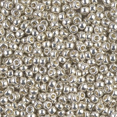 8/0 - Miyuki Glass Seed Beads - Galvanized - Silver - 8-1051