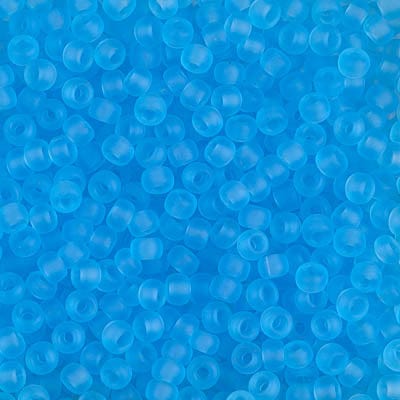 8/0 - Miyuki Glass Seed Beads - Matte Transparent - Aqua - 8-148F