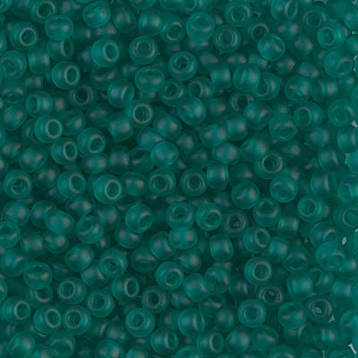 8/0 - Miyuki Glass Seed Beads - Matte Transparent - Teal - 8-2405F