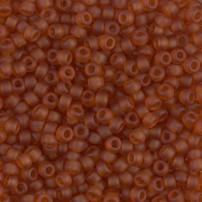 8/0 - Miyuki Glass Seed Beads - Matte Transparent - Topaz - 8-133F