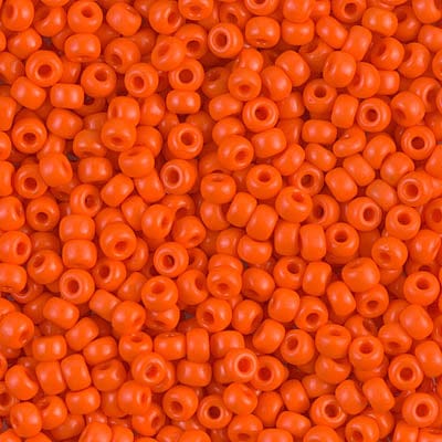 8/0 - Miyuki Glass Seed Beads - Opaque - Orange - 8-406