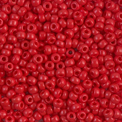 8/0 - Miyuki Glass Seed Beads - Opaque - Red - 8-408