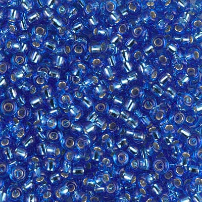 8/0 - Miyuki Glass Seed Beads - Silverlined - Sapphire (8-19)