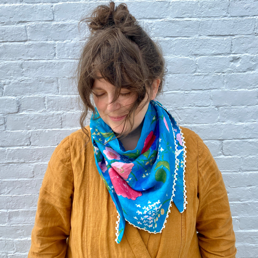 nani IRO and Dentelle Lace - Triangle Scarf Kit - Summer 2022