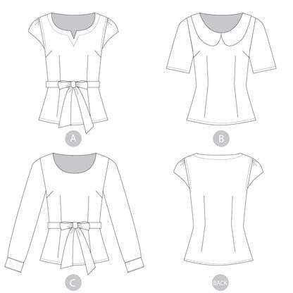 Alma Blouse, Sewaholic