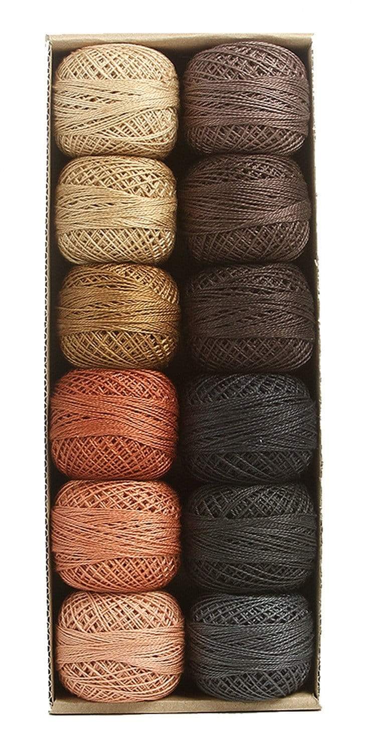 As Time Goes By Set 2 ~ Size 12 Valdani Pearl Cotton Set of Twelve 109 Yard Balls