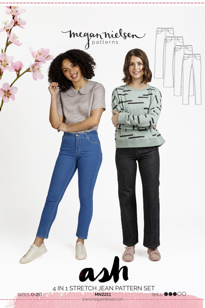 Ash Stretch Jeans - Sizes 0-20 - Megan Nielsen