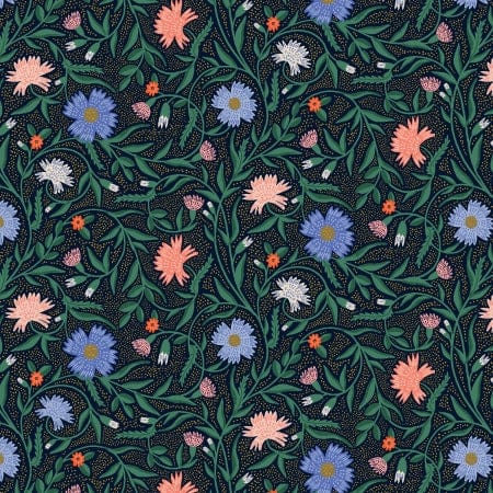 Aster in Navy Metallic - Vintage Garen by Rifle Paper Co.