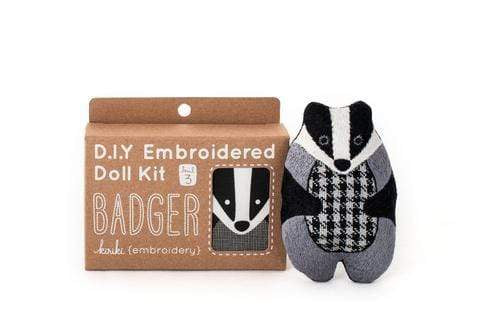 Badger Embroidery Kit from Kiriki