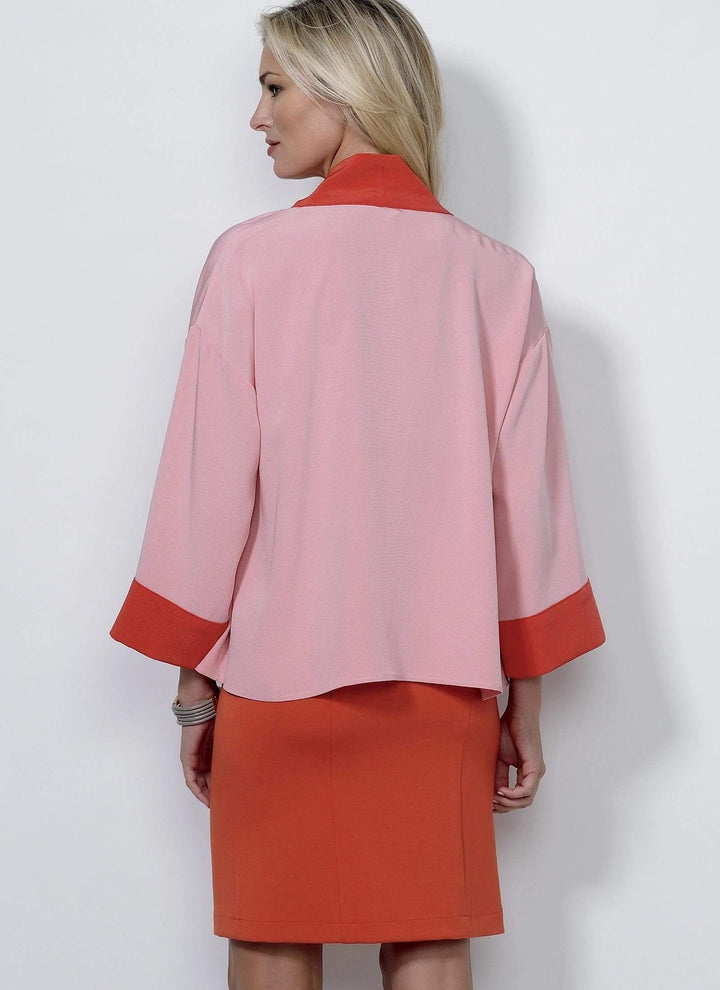 Banded Jacket, Notch-Neck Top and Pencil Skirts, Larger Sizes, Lisette for Butterick B6464