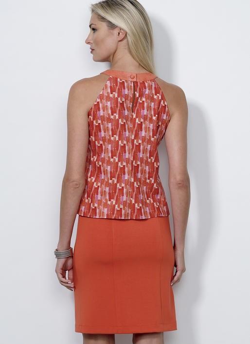 Banded Jacket, Notch-Neck Top and Pencil Skirts, Larger Sizes, Lisette for Butterick B6464