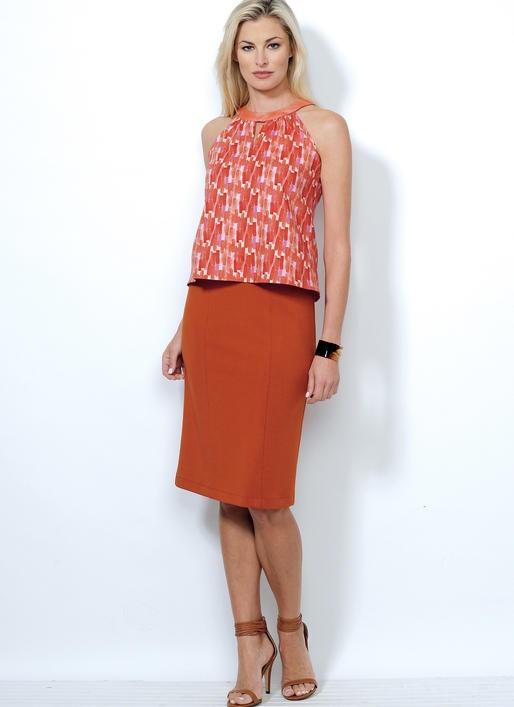 Banded Jacket, Notch-Neck Top and Pencil Skirts, Smaller Sizes, Lisette for Butterick B6464