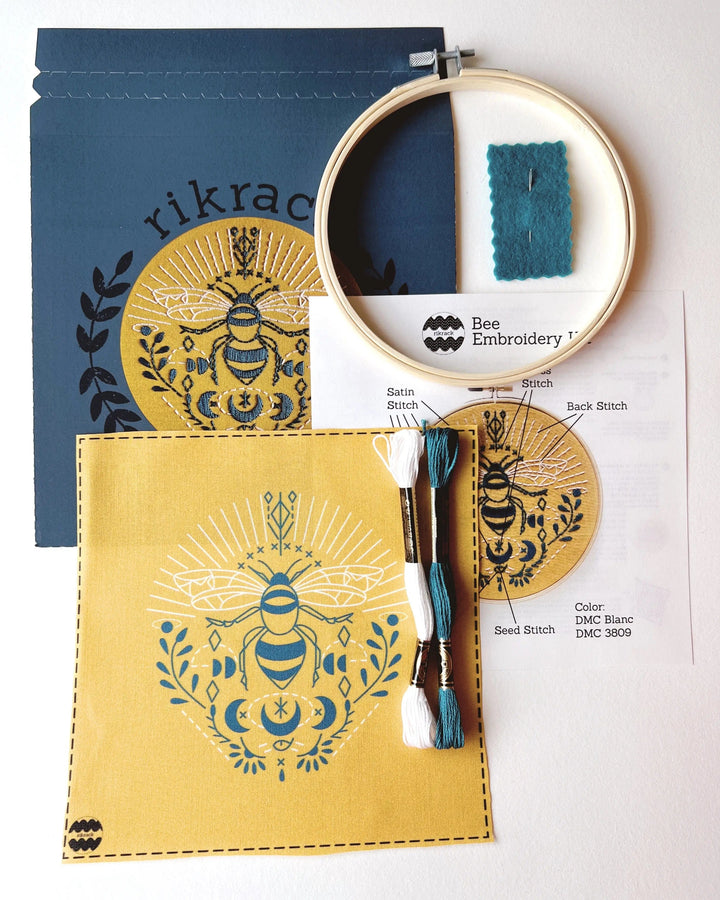 Bee - Embroidery Kit - Rikrack