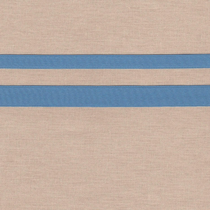 3/8" wide Blue Cotton Ribbon with Satin Finish
