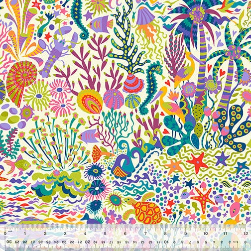 Blue Lagoon in Cream - Atlantis - Sally Kelly