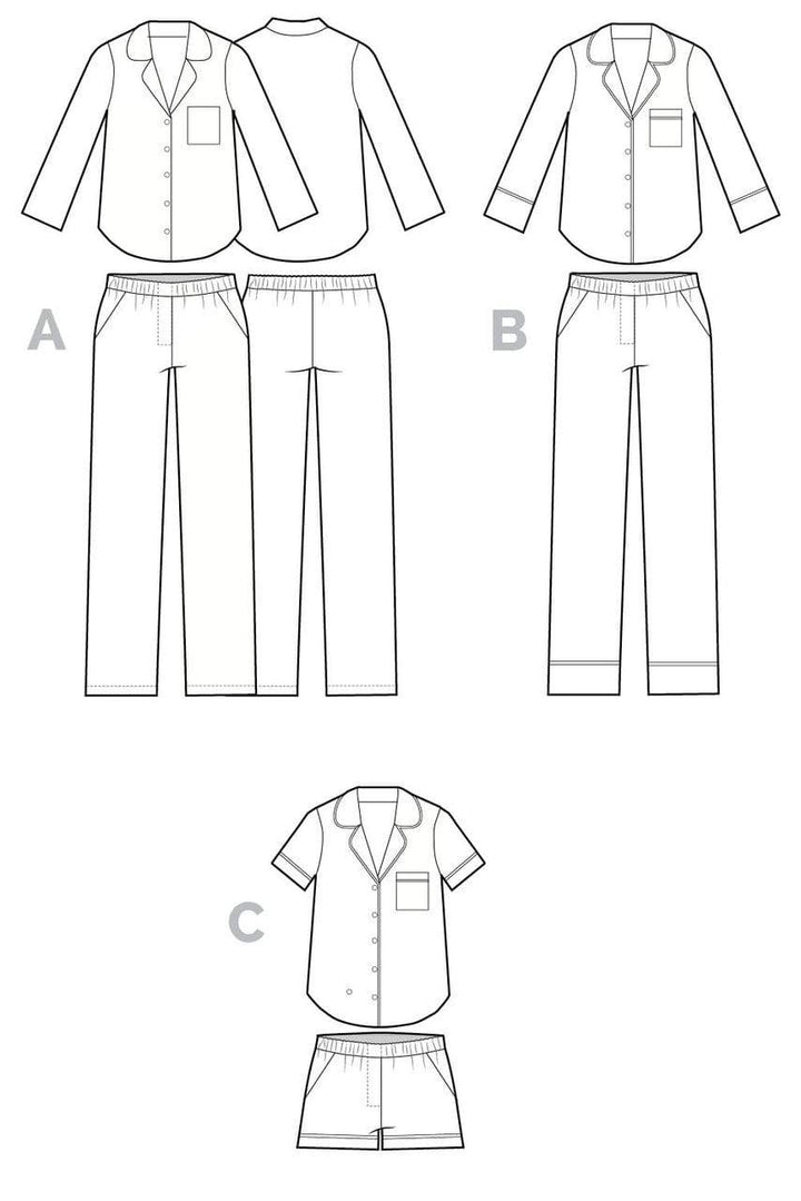 Carolyn Pajamas, Closet Case Patterns