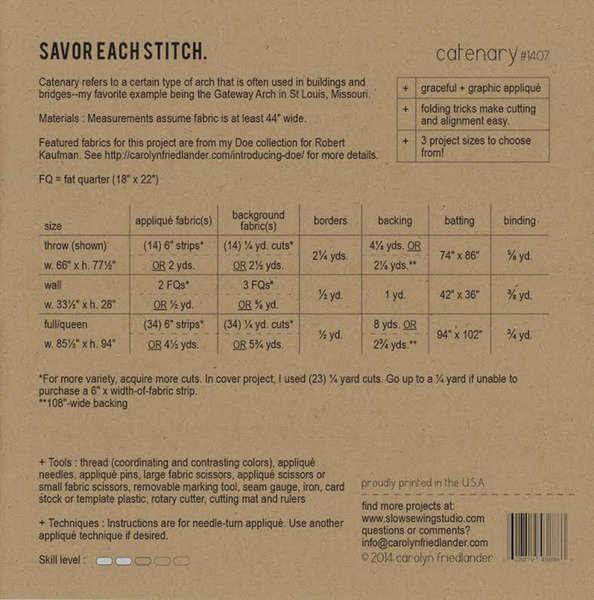 Catenary, Carolyn Friedlander, Quilt Pattern