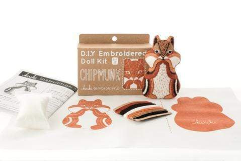 Chipmunk Embroidery Kit from Kiriki
