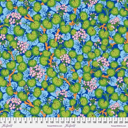 Climbing Geraniums in Blue - Kaffe Fassett Collective